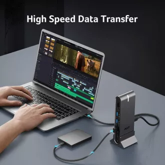 ACER 15u1 USB Type-C Univerzalna mini-priključna stanica: Sučelje glavnog računala: USB-C, 2x USB-A 2.0, 1x USB-A 3.2 Gen2, 1x USB-A 3.2 Gen1, 1