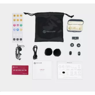 Hollyland Lark M2 USB-C - bežični lavalier mikrofon s USB-CP utikačem (Duo, Shine Charcoal)