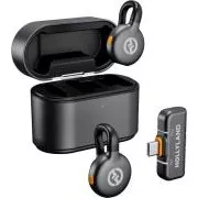 Hollyland LARK M2S Duo bežični lavalier mikrofon s USB-C priključkom (Duo, svemirsko siva)