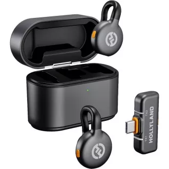 Hollyland LARK M2S Duo bežični lavalier mikrofon s USB-C priključkom (Duo, svemirsko siva)