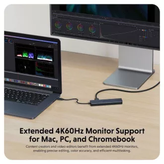 Hyper® EcoSmart™ Gen2 USB-C 7-u-1 hub 100W PD prolazni Hyper® EcoSmart™ Gen2 USB-C 7-u-1 hub 100W PD prolazni