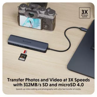 Hyper® EcoSmart™ Gen2 USB-C 7-u-1 hub 100W PD prolazni Hyper® EcoSmart™ Gen2 USB-C 7-u-1 hub 100W PD prolazni