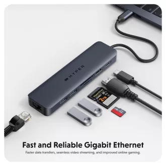 Hyper® EcoSmart™ Gen2 USB-C 7-u-1 hub 100W PD prolazni Hyper® EcoSmart™ Gen2 USB-C 7-u-1 hub 100W PD prolazni