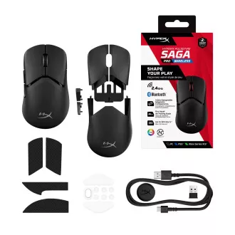 HyperX Pulsefire Saga bežični - Igraći miš (crni) - Miš