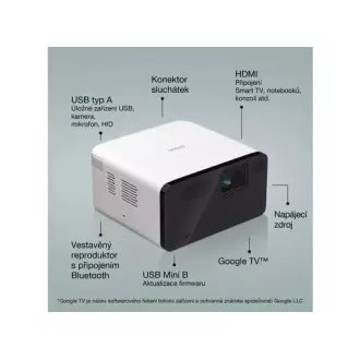 EPSON projektor EF-21W, Full HD, laser, 5.000.000:1, USB 2.0, HDMI, Miracast, 3.5mm Jack, 5W zvučnik EPSON projektor EF-21W, Full HD, laser, 5.000.000:1, USB 2.0, HDMI, Miracast, 3.5mm Jack, 5W zvučnik