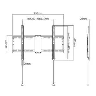 GEMBIRD TV nosač WM-80F-01, 37"-80" (70kg), fiksni GEMBIRD TV nosač WM-80F-01, 37"-80" (70kg), fiksni