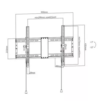 GEMBIRD TV držač WM-80T-01, 37"-80" (70kg), nagibni GEMBIRD TV držač WM-80T-01, 37"-80" (70kg), nagibni