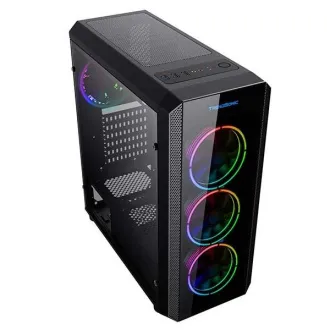 VeinX kućište Mars MAR01A Mid Tower, bez izvora napajanja, 3xUSB, prozirna strana, 4xARGB ventilator 120mm, crna - Raspakiran
