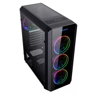 VeinX kućište Mars MAR01A Mid Tower, bez izvora napajanja, 3xUSB, prozirna strana, 4xARGB ventilator 120mm, crna