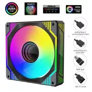 1stCOOL ventilator AURA EVO Mirror ARGB PWM, 120 mm, crni