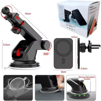 1stCOOL bežični QI punjač 15W, magnetski, za auto, MagSafe kompatibilan, bijeli 1stCOOL bežični QI punjač 15W, magnetski, za auto, MagSafe kompatibilan, bijeli