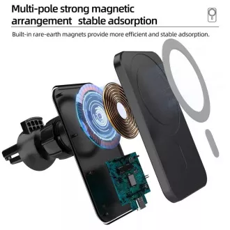 1stCOOL bežični QI punjač 15W, magnetski, za auto, MagSafe kompatibilan, bijeli 1stCOOL bežični QI punjač 15W, magnetski, za auto, MagSafe kompatibilan, bijeli