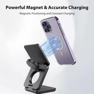 1stCOOL bežični sklopivi QI punjač 3u1, MagSafe, USB-C, bijeli 1stCOOL bežični sklopivi QI punjač 3u1, MagSafe, USB-C, bijeli