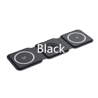 1stCOOL bežični prijenosni QI punjač 3u1, MagSafe, USB-C, crni 1stCOOL bežični prijenosni QI punjač 3u1, MagSafe, USB-C, crni