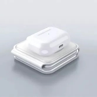 1stCOOL bežični prijenosni QI punjač 3u1, MagSafe, USB-C, bijeli 1stCOOL bežični prijenosni QI punjač 3u1, MagSafe, USB-C, bijeli