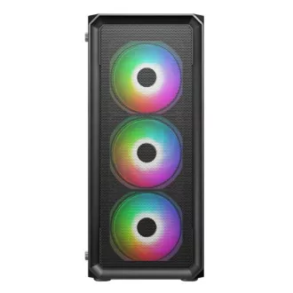 VeinX kućište HERMES MESH Mid Tower, ATX, 1xUSB 3.0, 2xUSB 2.0, 4x ARGB ventilator, ARGB kontroler, crno VeinX kućište HERMES MESH Mid Tower, ATX, 1xUSB 3.0, 2xUSB 2.0, 4x ARGB ventilator, ARGB kontroler, crno