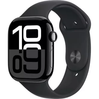 Apple Watch Series 10 GPS 42 mm jet crno aluminijsko kućište s crnim sportskim remenčićem - S/M Apple Watch Series 10 GPS 42 mm jet crno aluminijsko kućište s crnim sportskim remenčićem - S/M