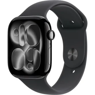Apple Watch Series 11 GPS 46 mm Jet Black aluminijsko kućište s crnim sportskim remenom - S/M Apple Watch Series 11 GPS 46 mm Jet Black aluminijsko kućište s crnim sportskim remenom - S/M