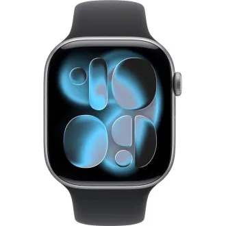 Apple Watch Series 11 GPS 46 mm svemirsko sivo aluminijsko kućište s crnim sportskim remenom - M/L Apple Watch Series 11 GPS 46 mm svemirsko sivo aluminijsko kućište s crnim sportskim remenom - M/L