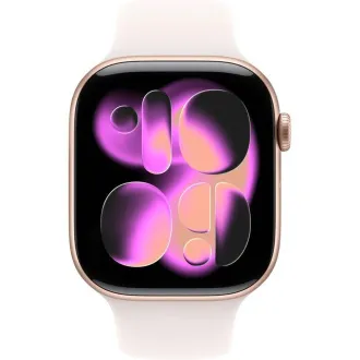 Apple Watch Series 11 GPS 46 mm kućište od ružičasto-zlatnog aluminija sa svijetlo rumenim sportskim remenom - S/M Apple Watch Series 11 GPS 46 mm kućište od ružičasto-zlatnog aluminija sa svijetlo rumenim sportskim remenom - S/M
