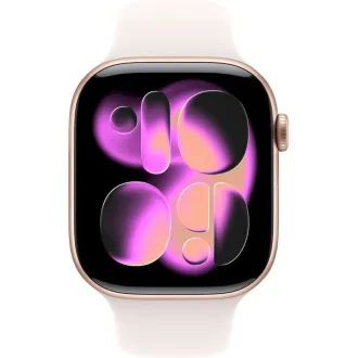 Apple Watch Series 11 GPS + Cellular 42 mm zlatno-titansko kućište sa svijetlo ružičastim sportskim remenom - S/M Apple Watch Series 11 GPS + Cellular 42 mm zlatno-titansko kućište sa svijetlo ružičastim sportskim remenom - S/M