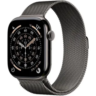 Apple Watch Series 11 GPS + Cellular 46 mm kućište od titanija s milanskom loopom od škriljevca - veličina S/M