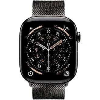 Apple Watch Series 11 GPS + Cellular 46 mm kućište od titanija s milanskom loopom od škriljevca - veličina S/M