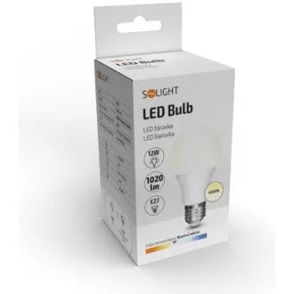 Solight LED žarulja, klasični oblik, 12W, E27, 4000K, 270°, 1020lm