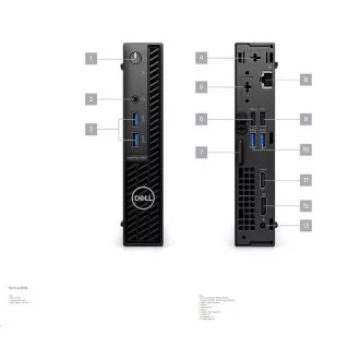 DELL PC OptiPlex Micro 7010 MFF/TPM/i5-13500T/16GB/512GB SSD/90W Type-C/WLAN/vPro/Kb/Miš/W11 Pro/3Y PS NBD