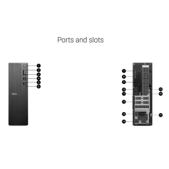 DELL PC Slim ECS1250/180W/I5-14400/16GB/512GB SSD/Intel UHD/WLAN/Kb/Miš/W11 Pro/3Y PS NBD