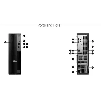 DELL PC Pro Slim QCS1255/180W/TPM/AMD Ryzen 7 8700G/16GB/512GB SSD/Integrirano/WLAN/Kb/Miš/W11 Pro/3Y PS NBD