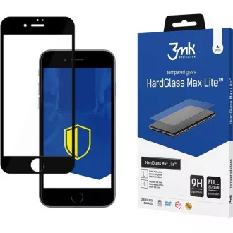 3mk kaljeno staklo HardGlass Max Lite za Apple iPhone 7, 8, crna