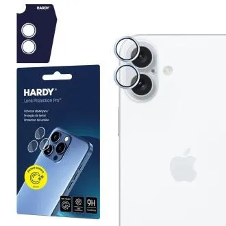 3mk Hardy Lens Protection Pro za iPhone 16/16 Plus srebrna