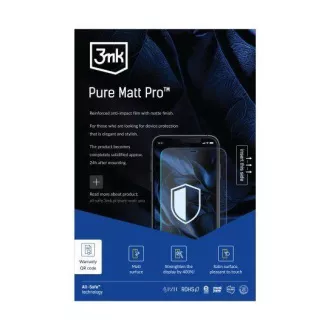 3mk All-Safe - AIO folija Pure Matt Pro zaštitne folije za telefone, potpuno mokro pričvršćivanje, 25 kom. 3mk All-Safe - AIO folija Pure Matt Pro zaštitne folije za telefone, potpuno mokro pričvršćivanje, 25 kom.