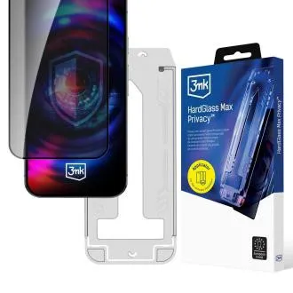 3mk kaljeno staklo HardGlass Max Privacy Frame, prikladno za Apple iPhone 17 Pro