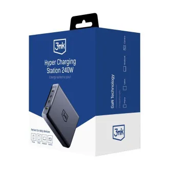 3mk stanica za punjenje - Hyper Charging Station, 240 W, GaN, 3x USB-C + 1x USB-A 3mk stanica za punjenje - Hyper Charging Station, 240 W, GaN, 3x USB-C + 1x USB-A