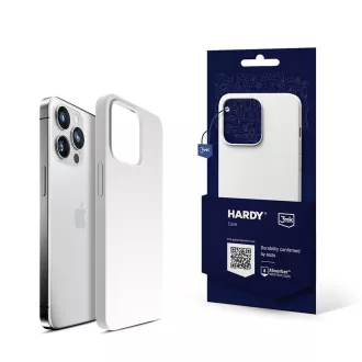 3mk zaštitna maska HARDY silikonska MagCase za Apple iPhone 15 Pro, srebrno-bijela