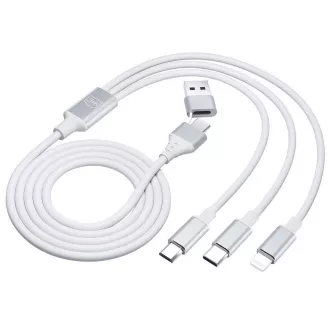 3mk kabel za punjenje - Hyper Cable 3in1 A/C to C/Micro/Lightning 1.5m, bijeli