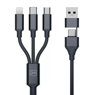 3mk kabel za punjenje - Hyper Cable 3in1 A/C to C/Micro/Lightning 1.5m, crni