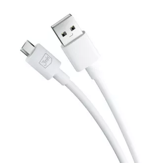 3mk podatkovni kabel - Hyper Cable A to Micro 1.2m 5V 2, 4A, bijeli
