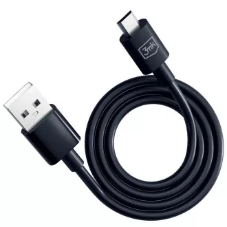 3mk podatkovni kabel - Hyper Cable A to Micro 1.2m 5V 2, 4A, crni