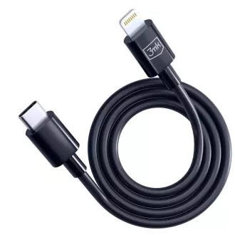 3mk podatkovni kabel - Hyper Cable C to Lightning 20W 1.2m, crni