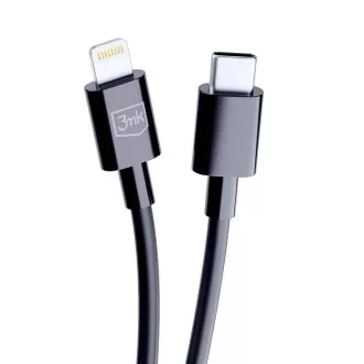 3mk podatkovni kabel - Hyper Cable C to Lightning 20W 1.2m, crni