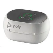 Poly Voyager Free 60+ bluetooth slušalice, BT700 USB-A adapter, torbica za punjenje na dodir, bijela