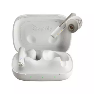 Poly Voyager Free 60 MS Teams bluetooth slušalica, BT700 USB-C adapter, torbica za punjenje, bijela