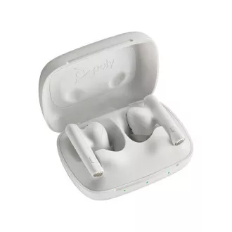 Poly Voyager Free 60 MS Teams bluetooth slušalica, BT700 USB-C adapter, torbica za punjenje, bijela