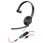 Poly Blackwire 5210 slušalice, 3,5 mm jack, USB-A, mono