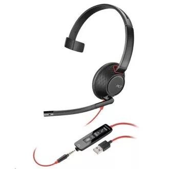 Poly Blackwire 5210 slušalice, 3,5 mm jack, USB-A, mono