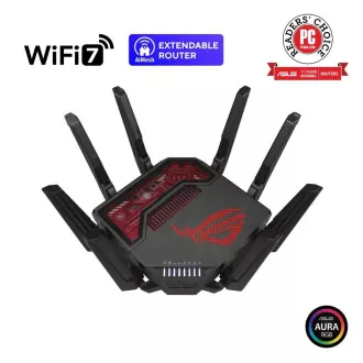 ASUS Gaming Router ROG Rapture GT-BE19000, 3-pojasni WiFi7 Router, 2x WAN, 4x LAN, AiMesh ASUS Gaming Router ROG Rapture GT-BE19000, 3-pojasni WiFi7 Router, 2x WAN, 4x LAN, AiMesh