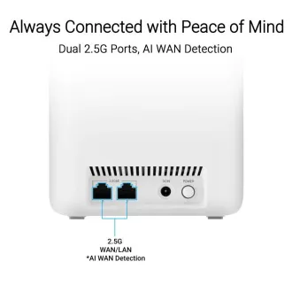 ASUS ZenWifi BD4 3-pack, WiFi7 Extendable Router, AiMesh, 2x WAN/LAN